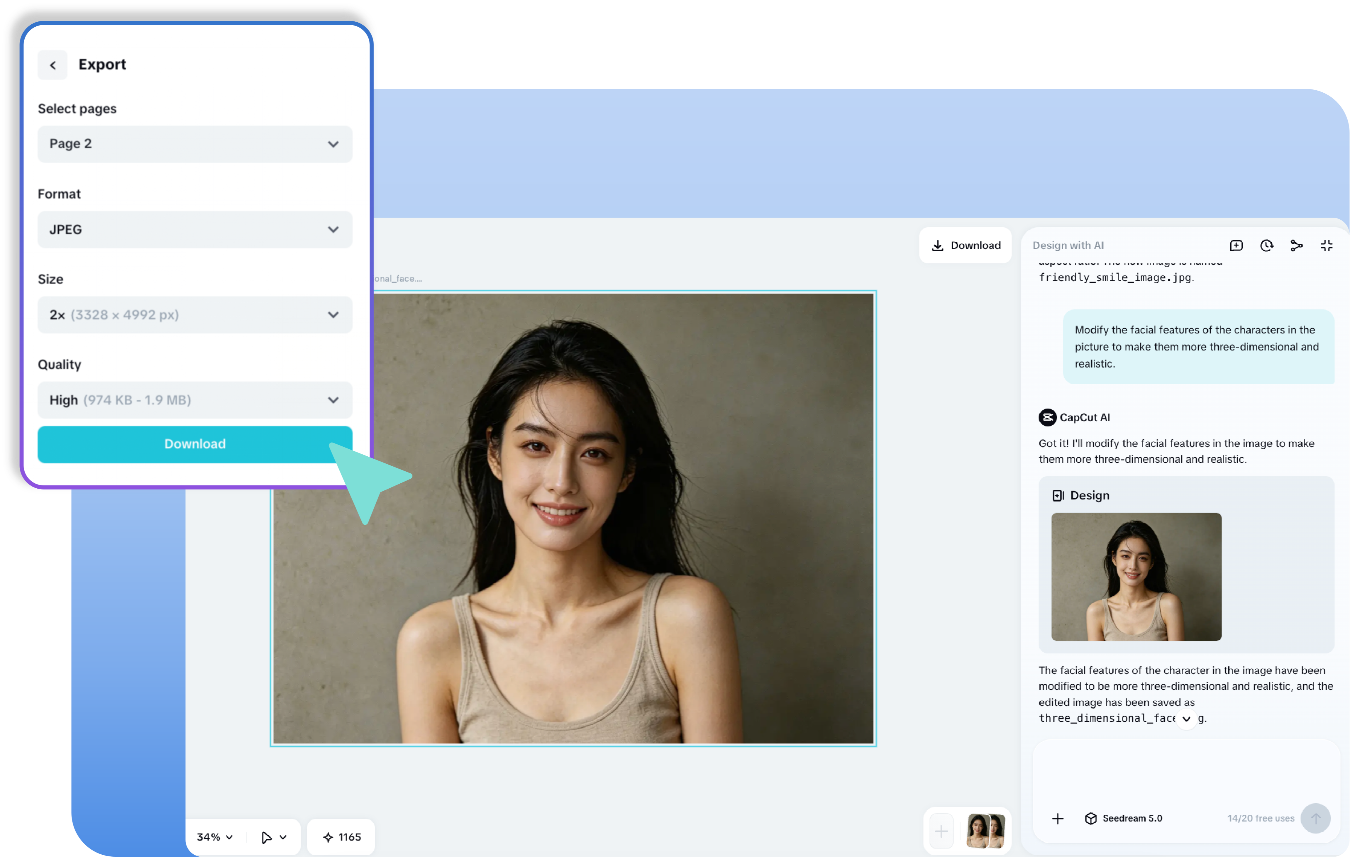 Редактировать и экспортировать