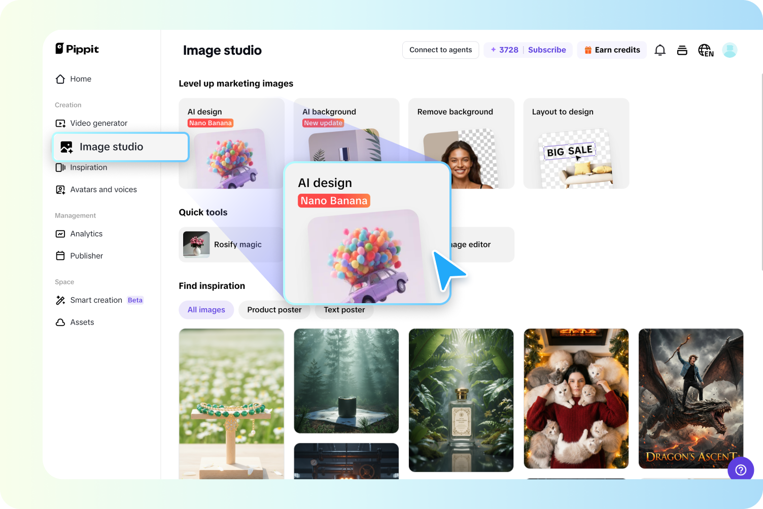 Step 1: Open the AI Design tool