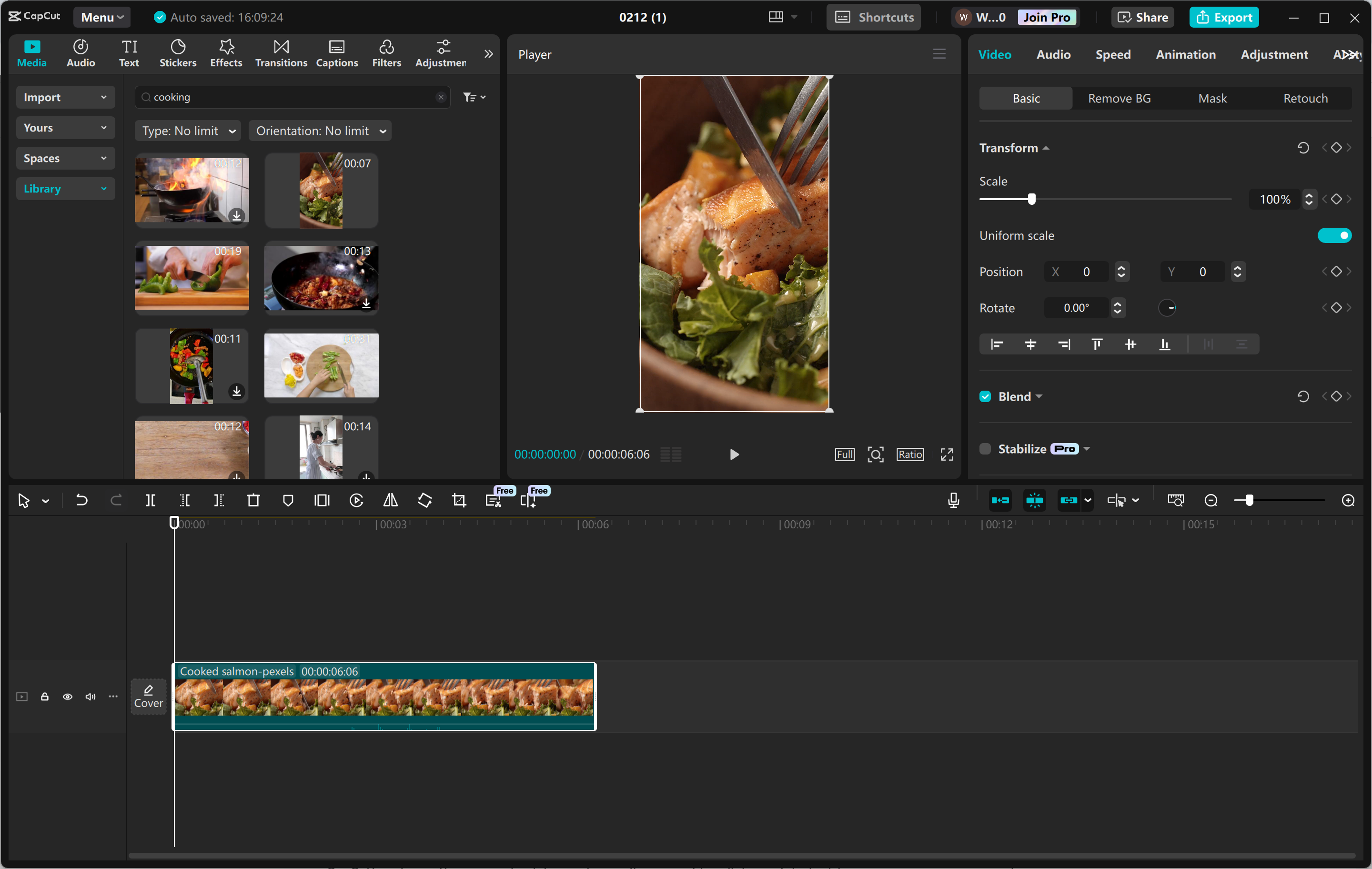 La interfaz del CapCut editor de video de escritorio - una poderosa herramienta para hacer videos promocionales de telegram