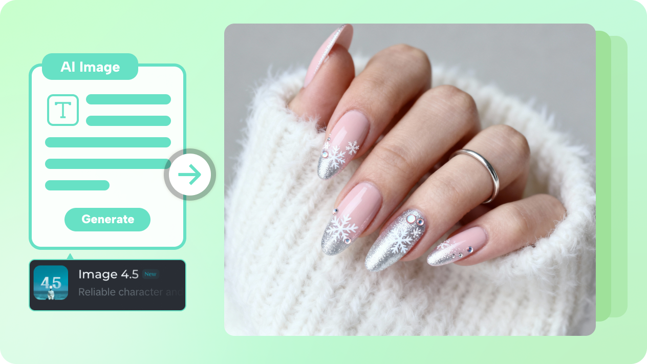 창의적인 설명에서 독특한 네일 아트 생성