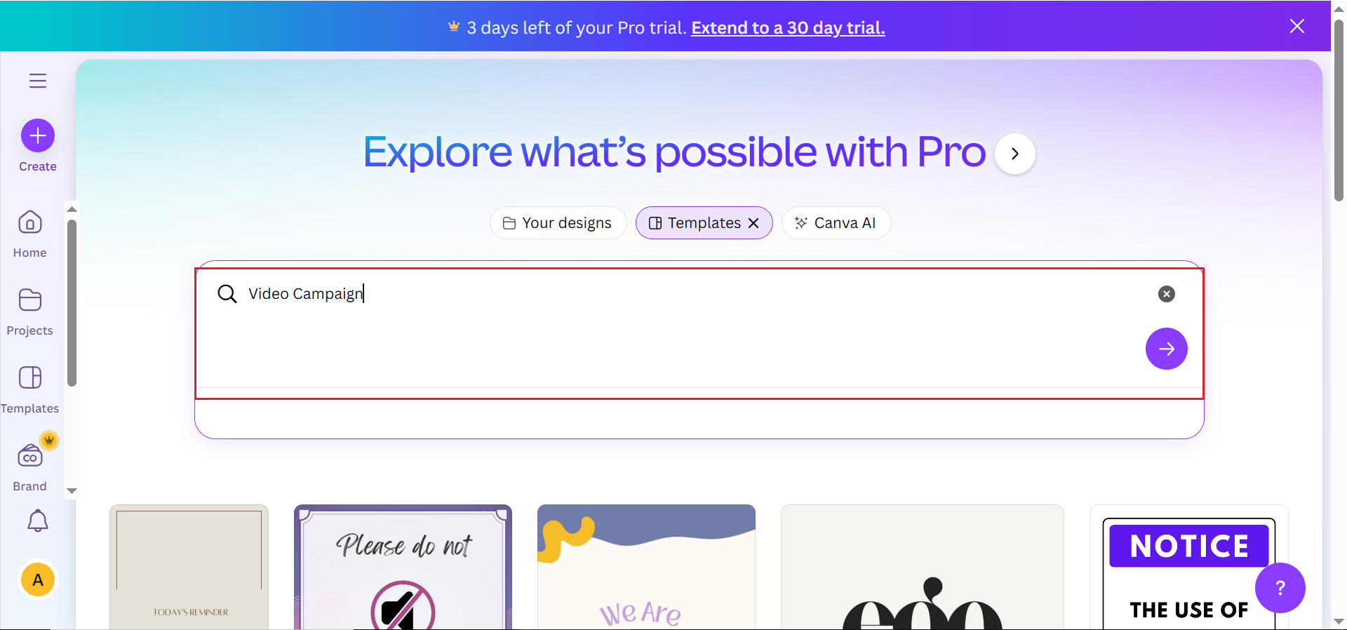 Choose a campaign template
