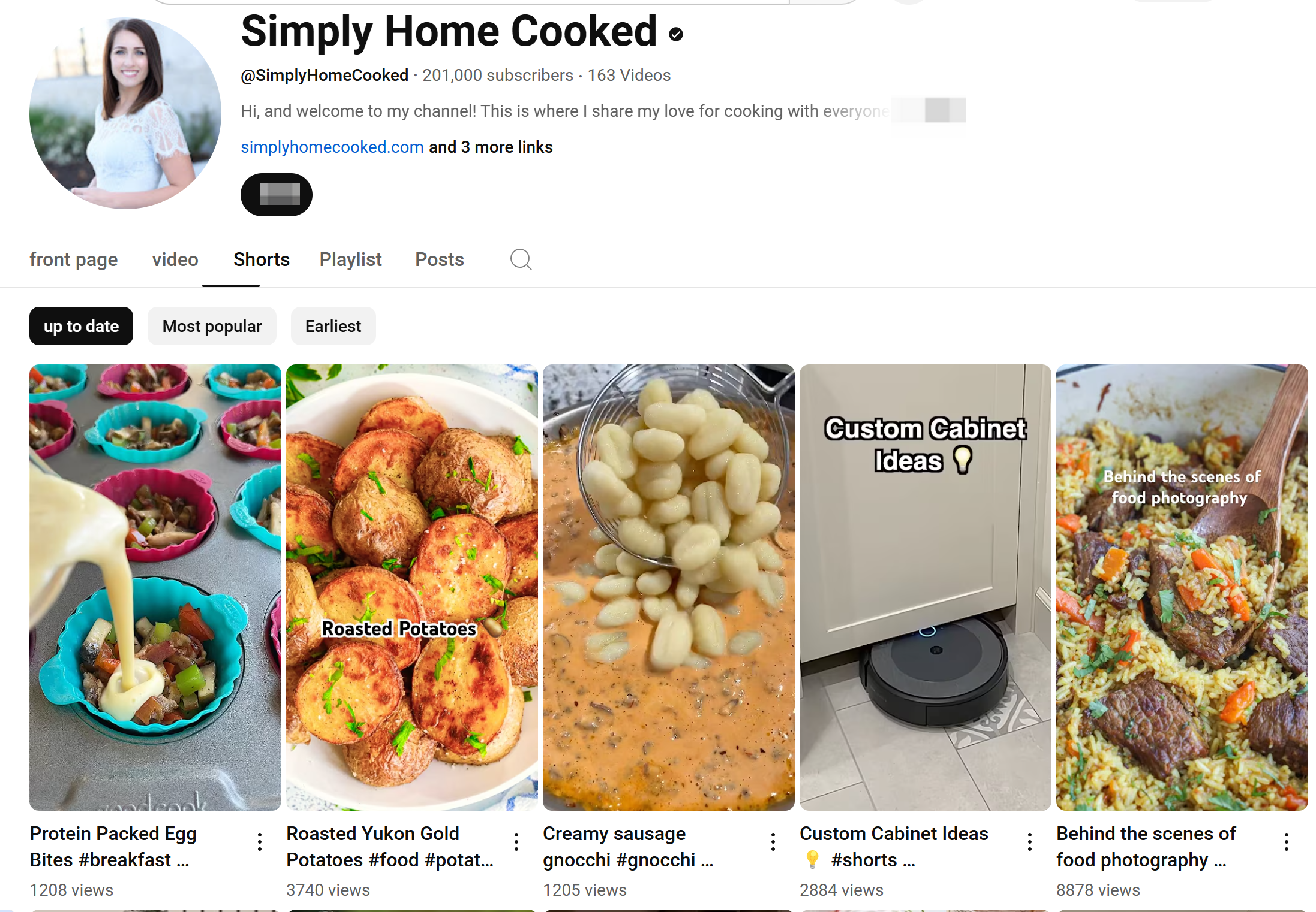 Simply Home Cooked on YouTube food shorts