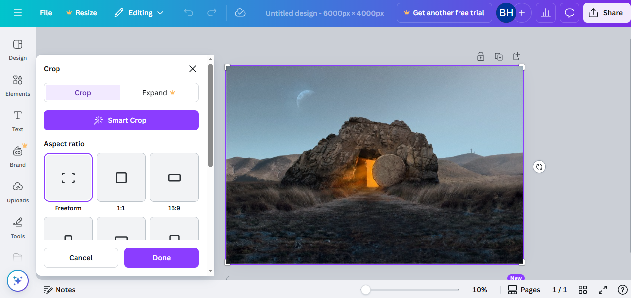 Canva smart cropper