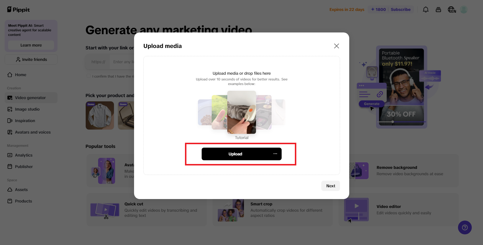 Upload your product photo