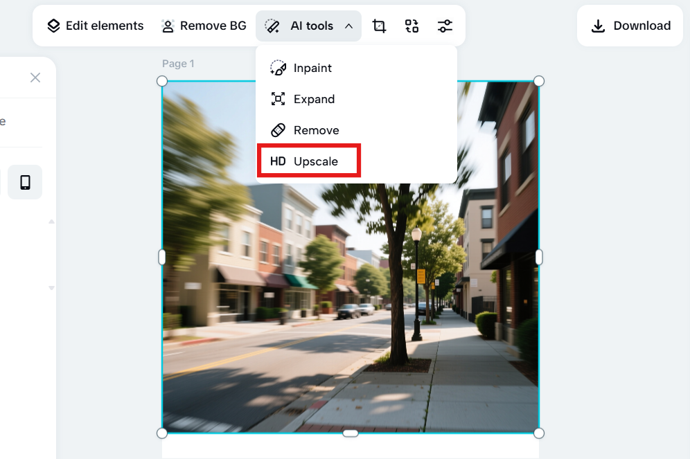 Upscale image in CapCut