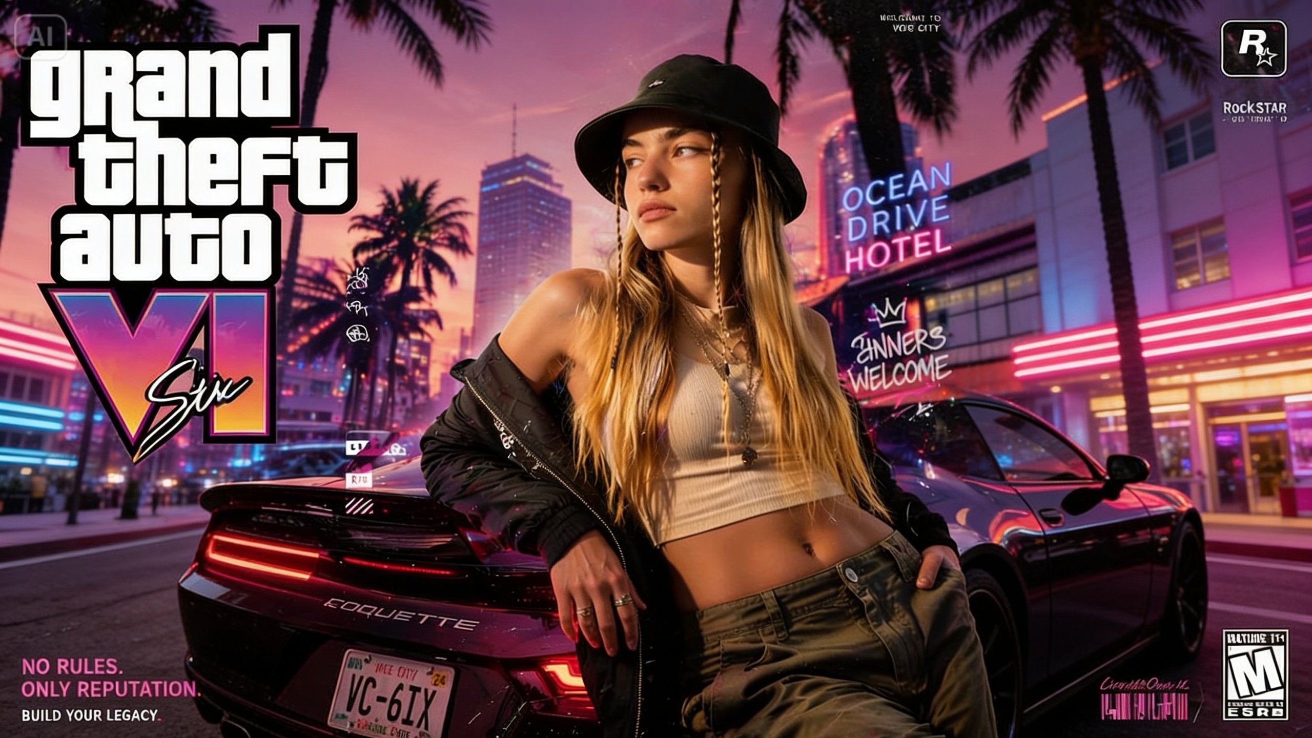 GTA 6 stil poster prompt