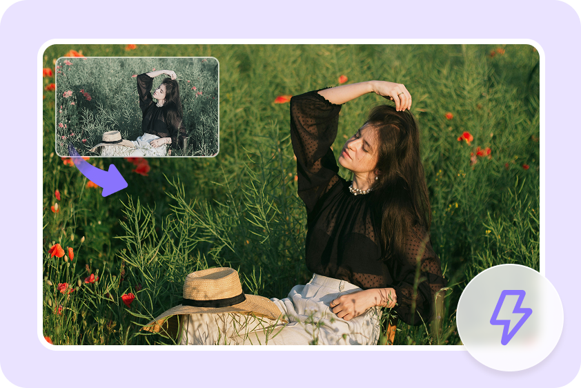 Quick tool to change picture color in CapCut