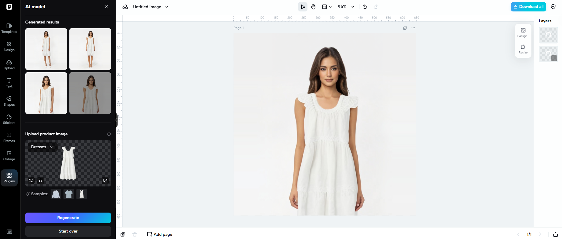 Make your clothing highlights with AI models