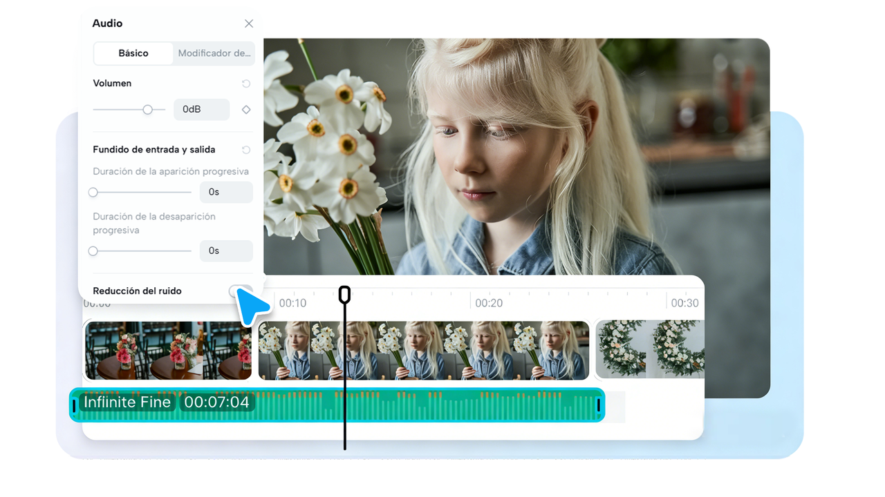 Utiliza herramientas para coordinar el ritmo de tu video con la pista de audio, logrando una calidad profesional.