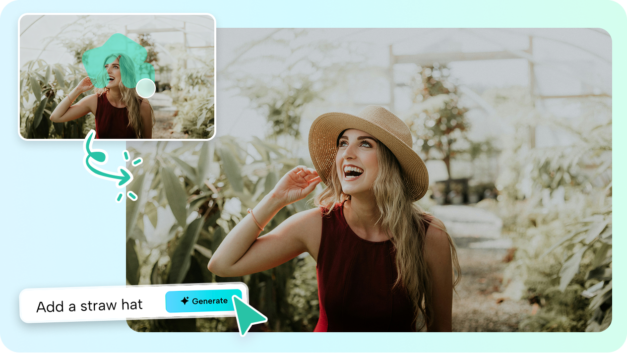 Inpaint adding elements with CapCut AI photo tools