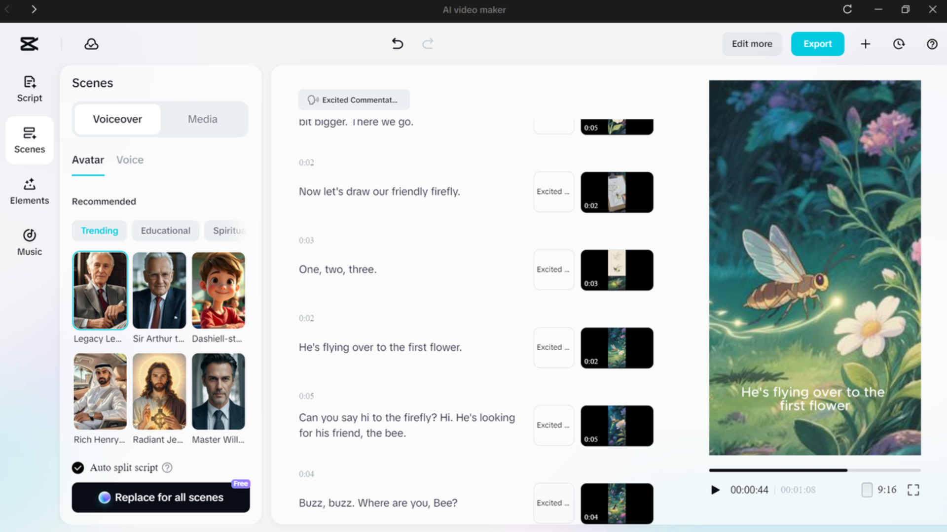 CapCut AI video generator