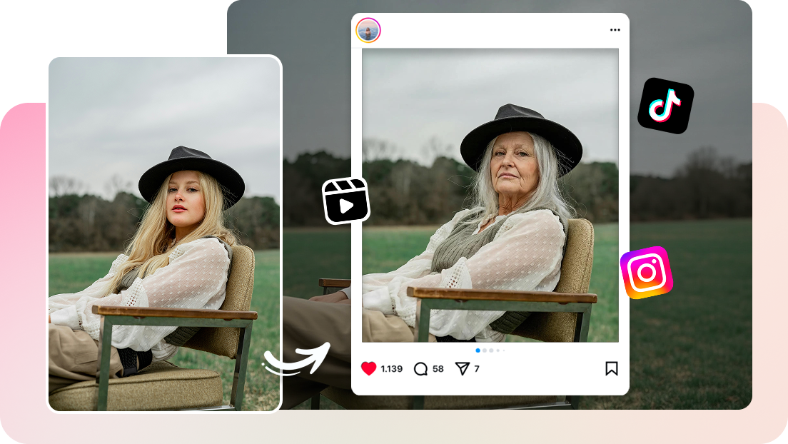 realistic free AI age filter for old and young effects