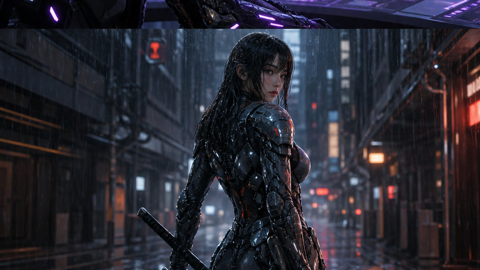 AI Mecha Girl Generator prompt 3 original 16:9 visual