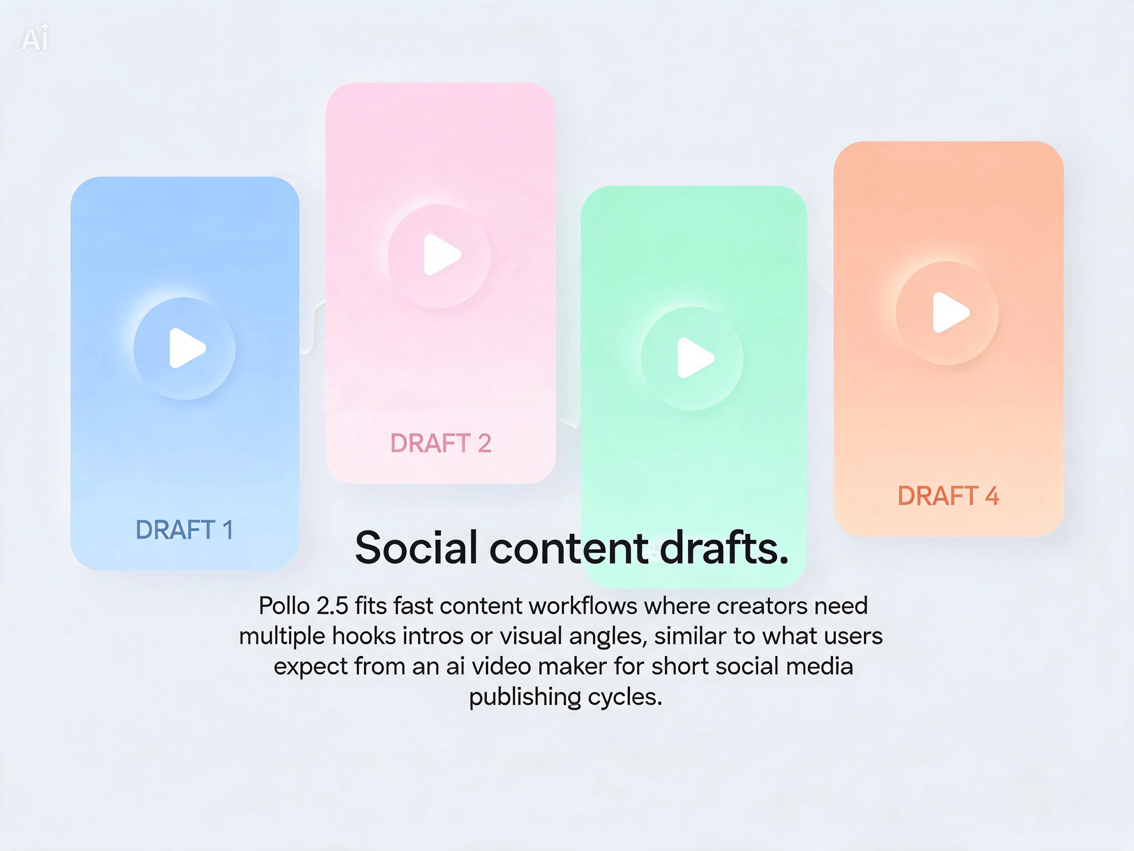 Social content drafts