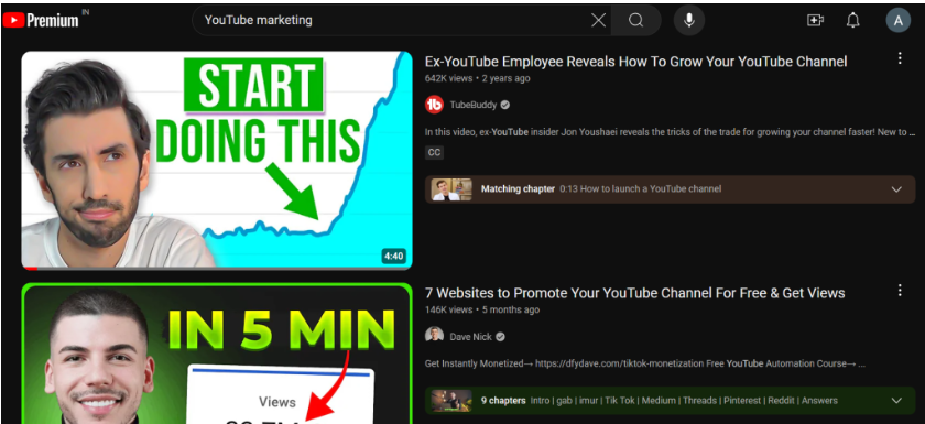 Ücretsiz YouTube rakip analizi için rakip kimliği