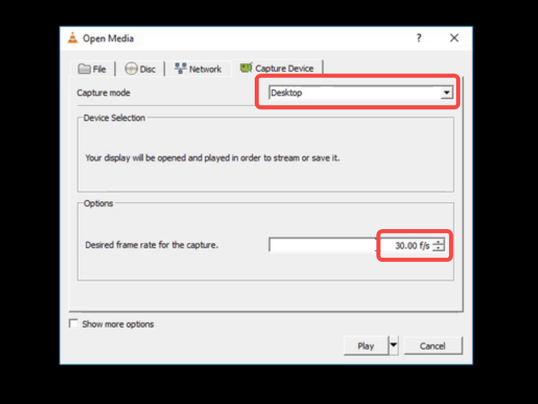 How to use VLC to record screens with audio