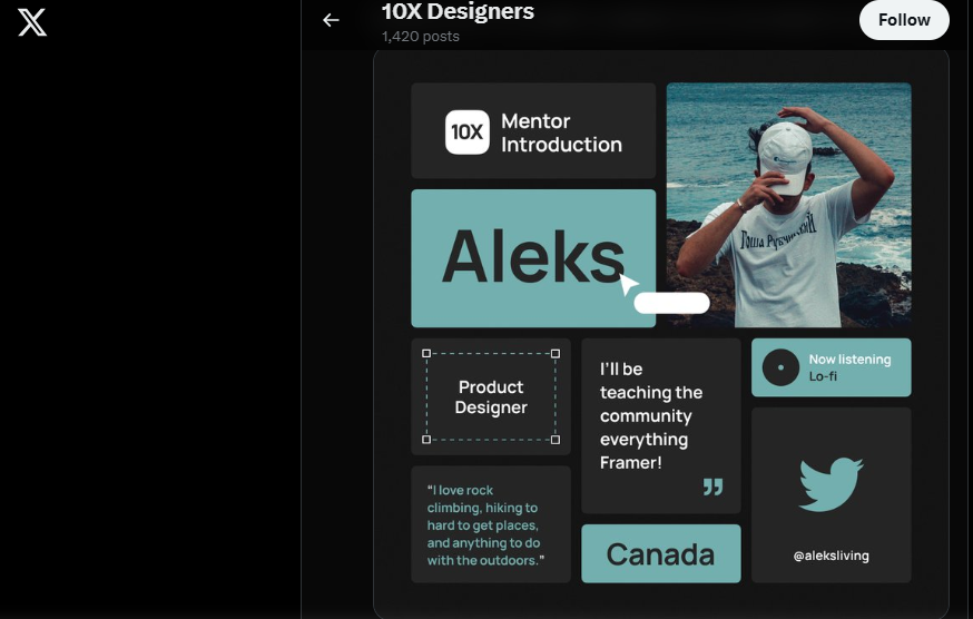 10xDesigners Twitter-teasers