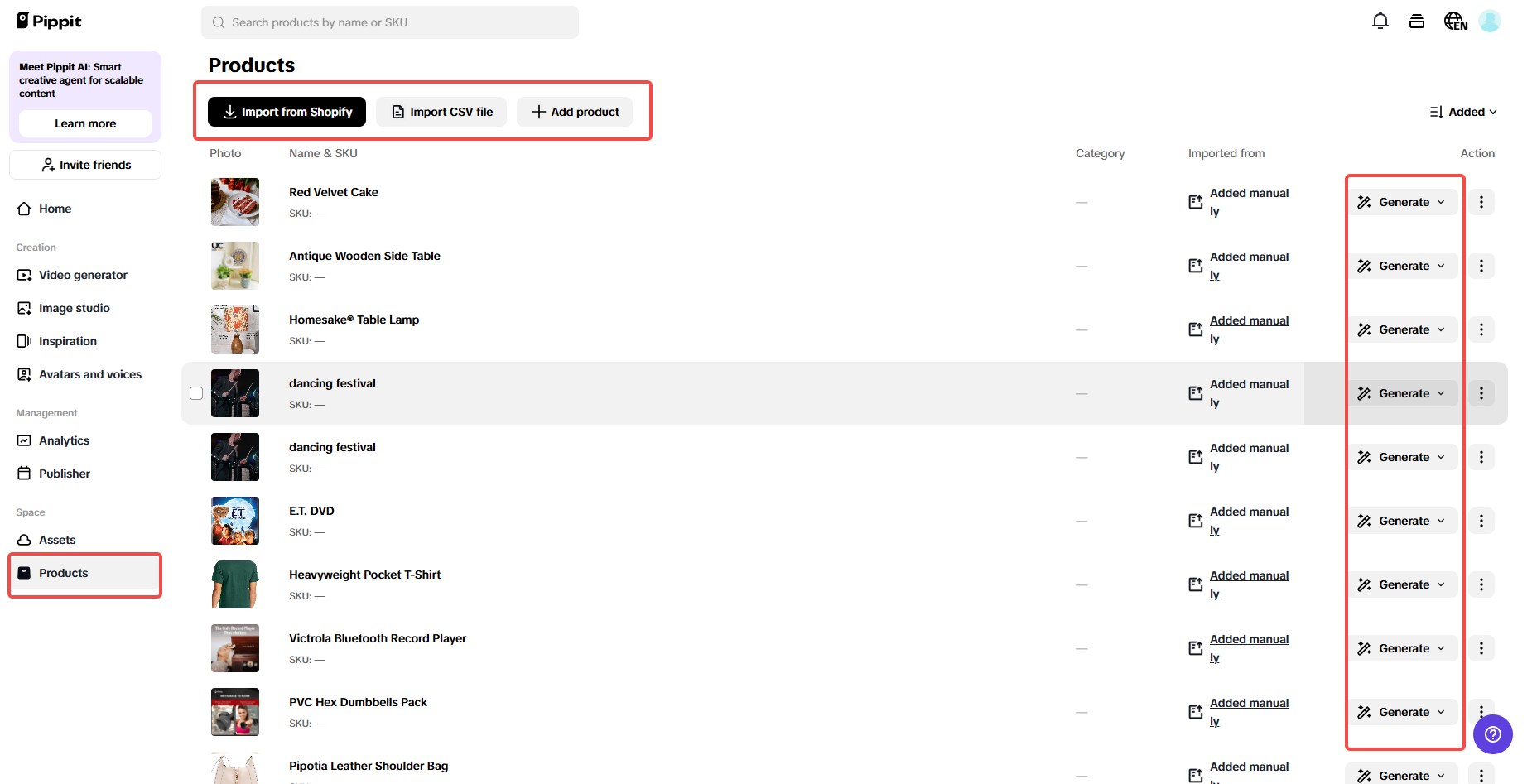 Pippit e-commerce integration