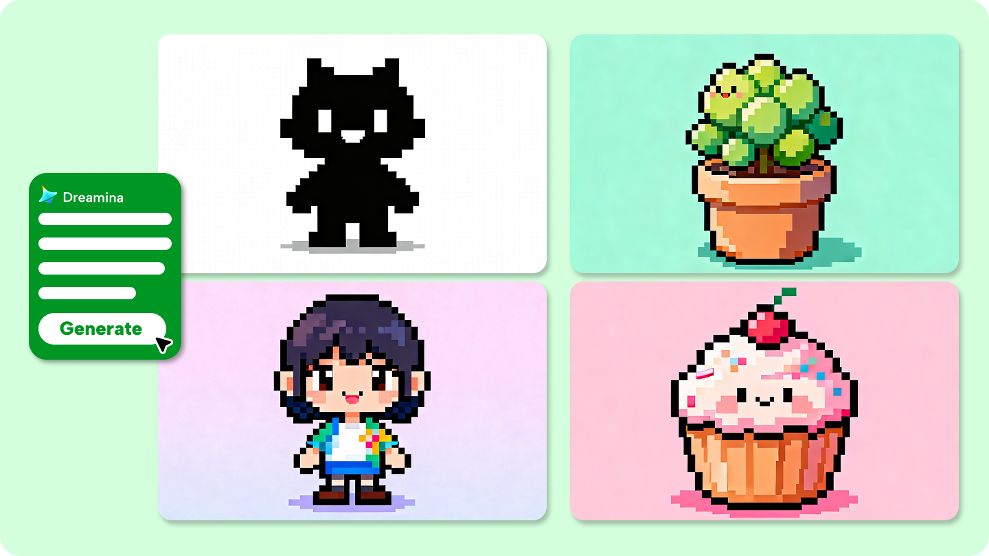 Generador de Pixel Art de IA gratis: Crea ideas impresionantes Fácil con IA