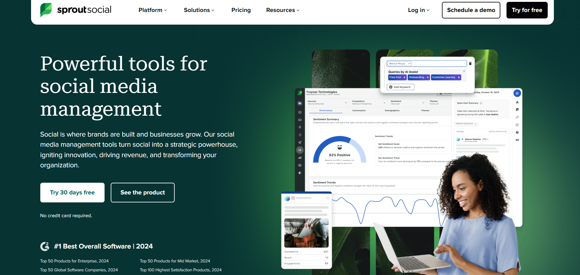 Sprout Social homepage