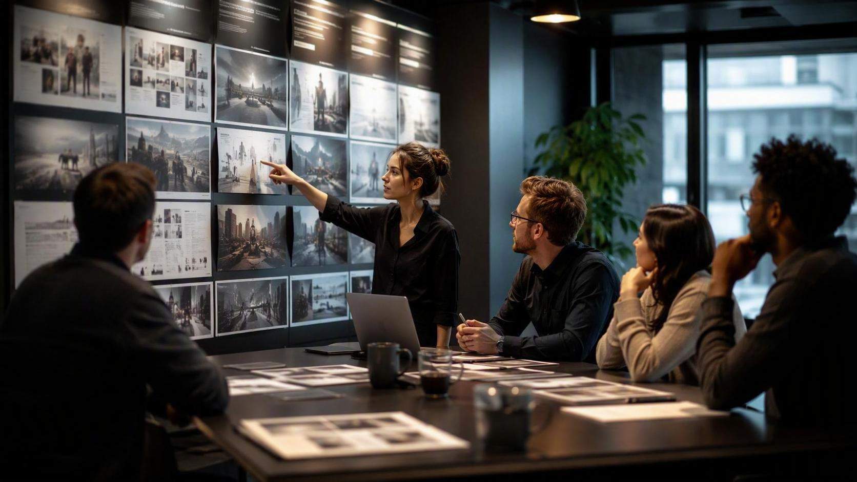 16: 9 filmische Original-Präsentationsvorlage visuell für Dreamina, Szene 1.