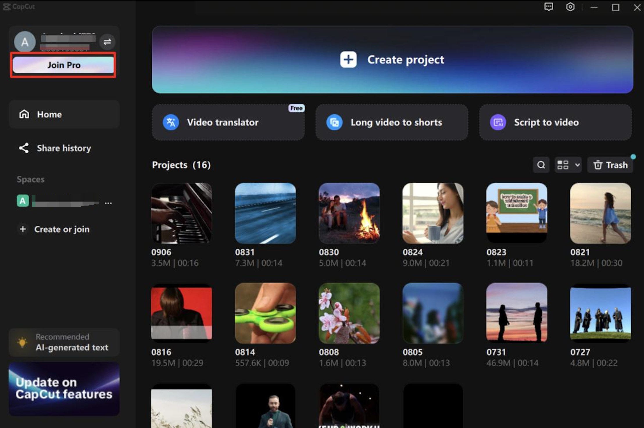 PC에서 CapCut Pro를 40% 할인