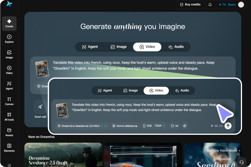 Upload your English video