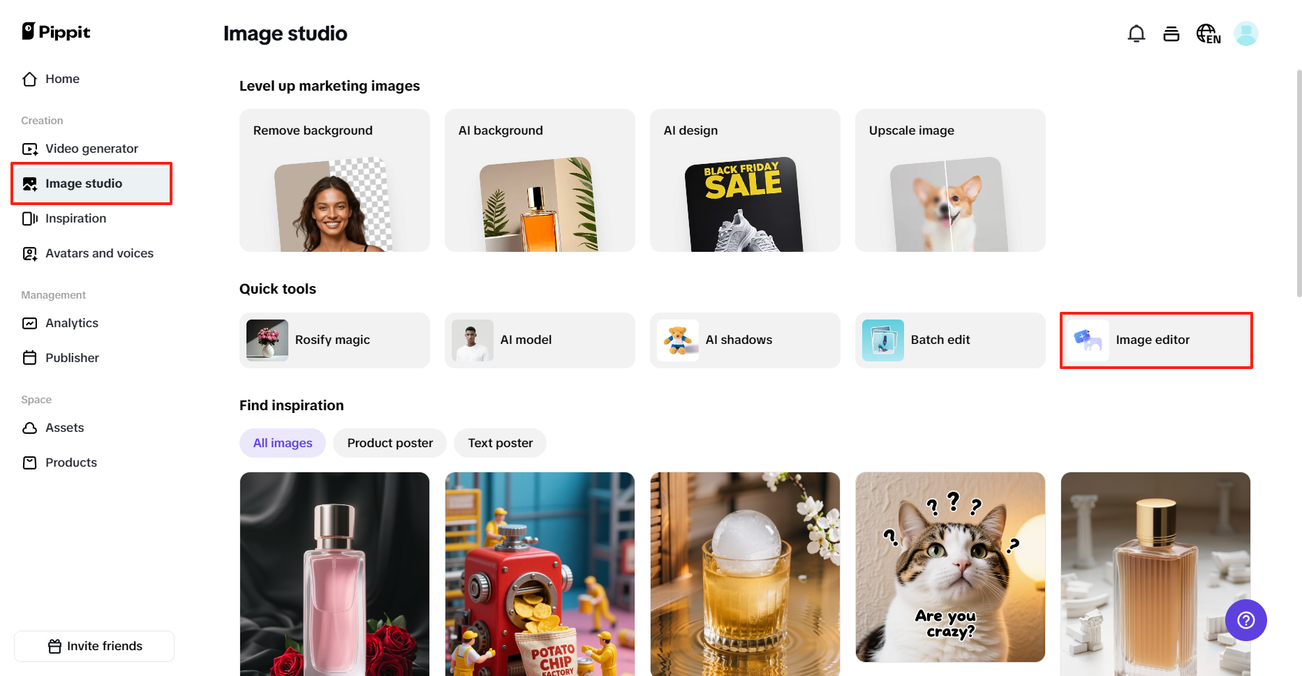 Přístup k „Image editor“