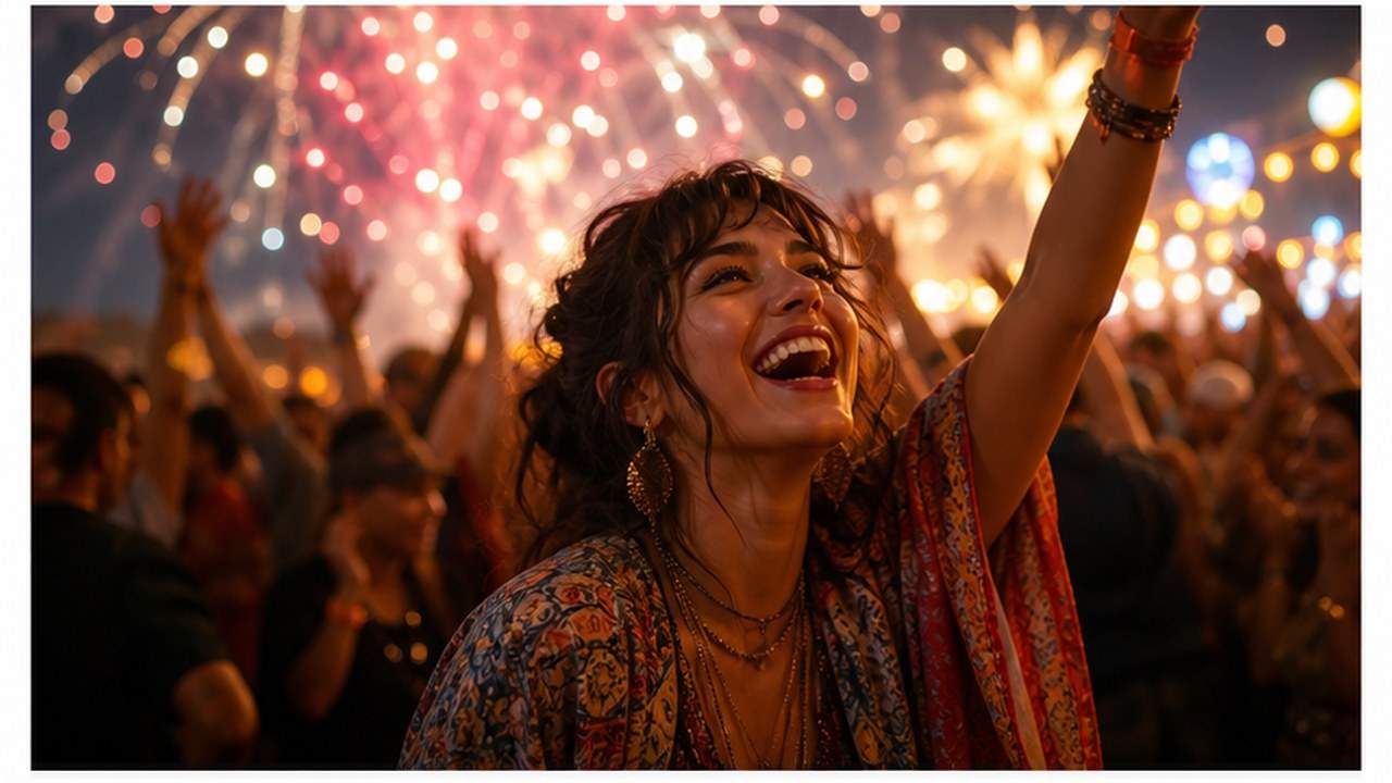 AI Fireworks Watching Video Generator prompt result 3