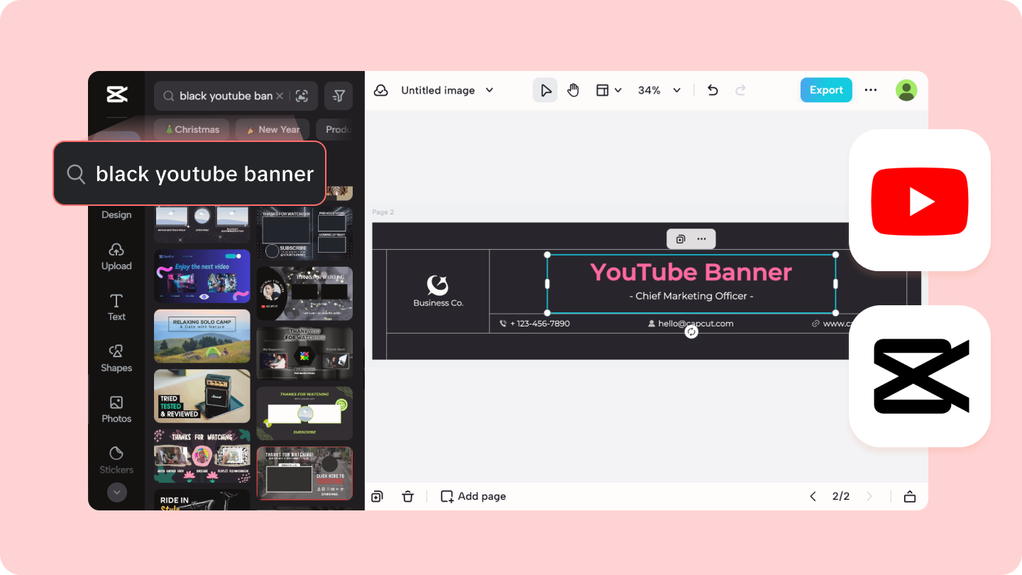black youtube banner