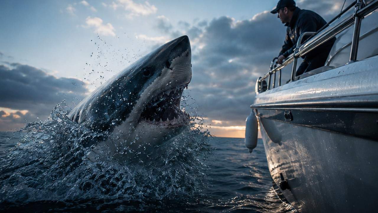 shark attack scene prompt result 3
