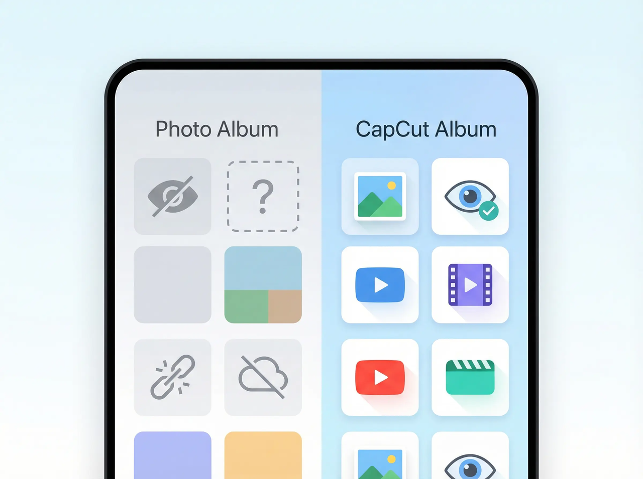 assets not displayed in my phone's photo album