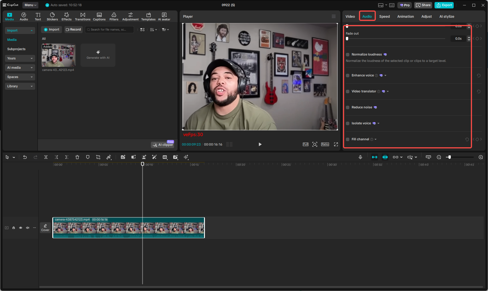 Enhance the voice with audio tools