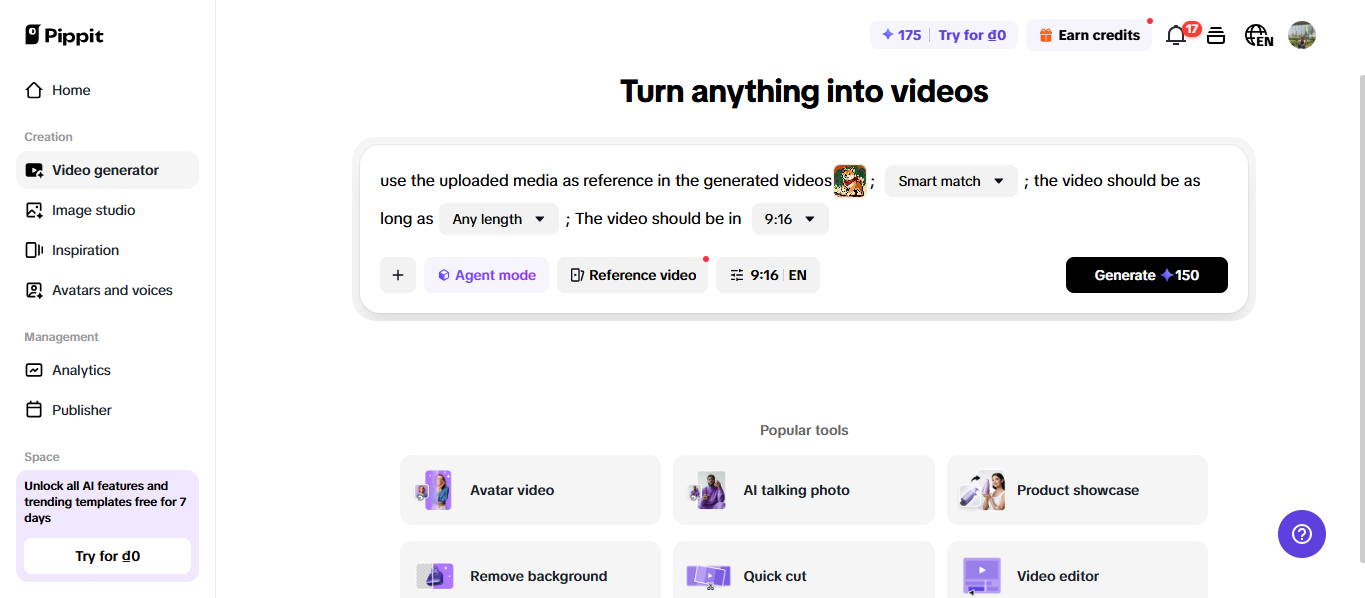 Convert mascot logo to video