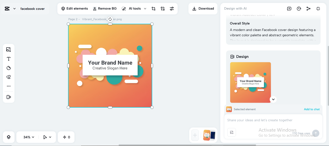 Editing interface of the CapCut desktop video editor
