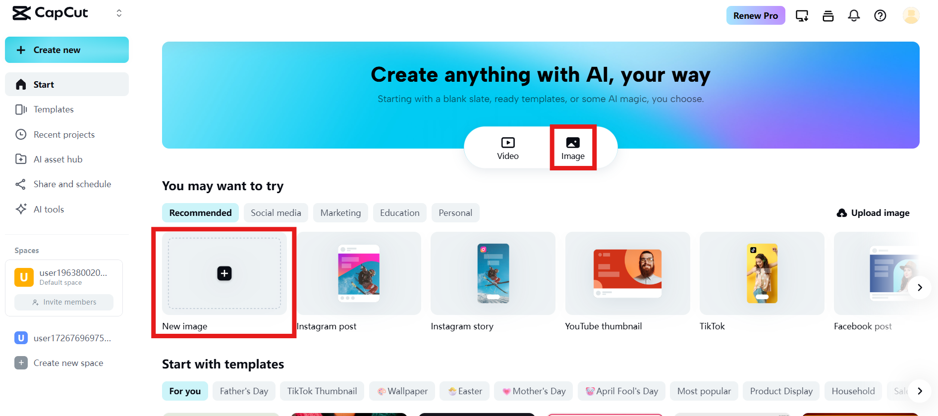 Neues Projekt starten