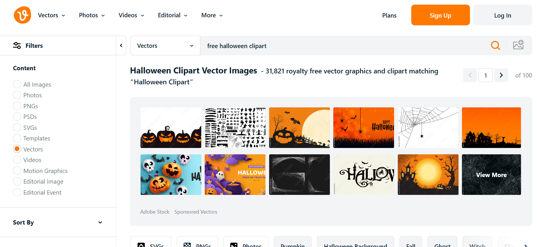 Vecteezy 提供萬聖節免費剪貼畫的免費平台