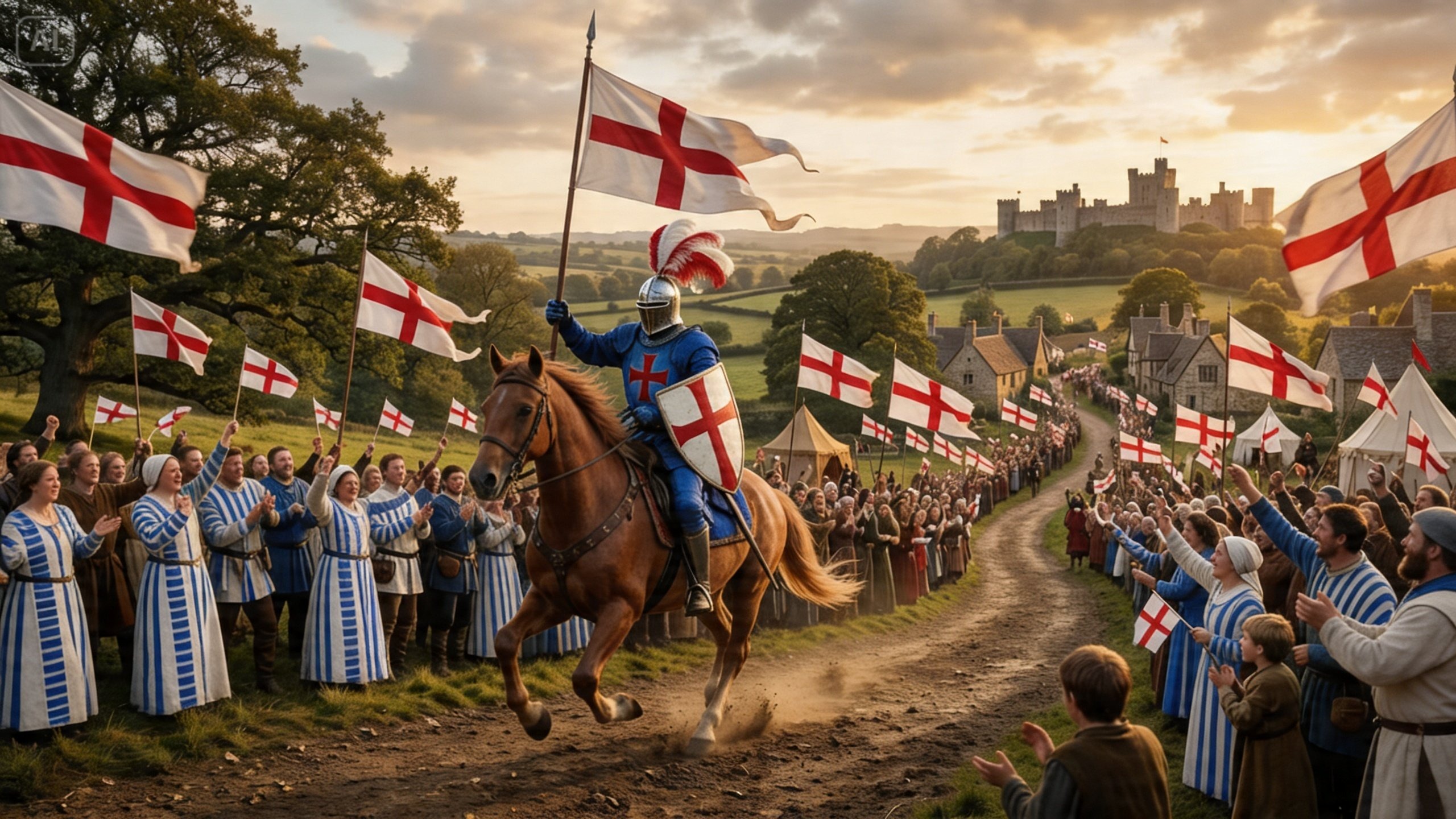 Funkcja podpowiedzi na plakacie St George 's Day