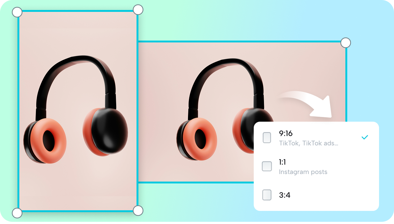 Multi-platform support with custom aspect ratios