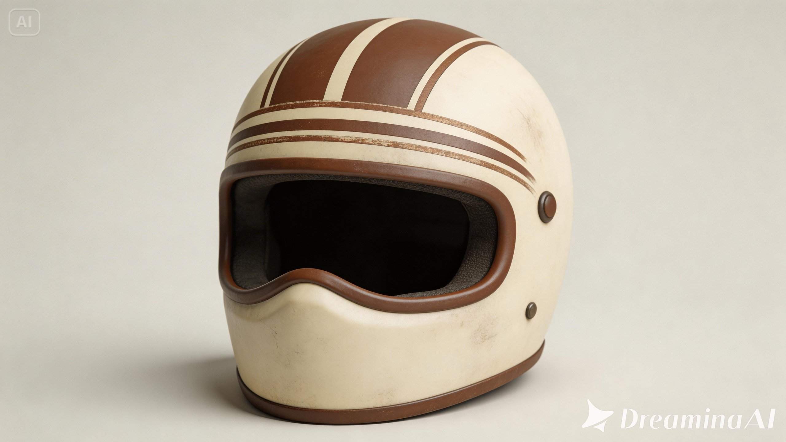 Retro café racer helmet