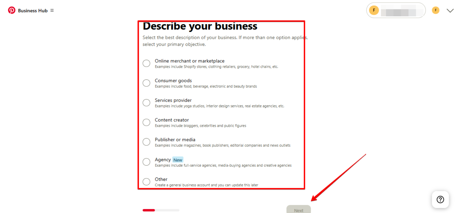 Creating Pinterest for Business account