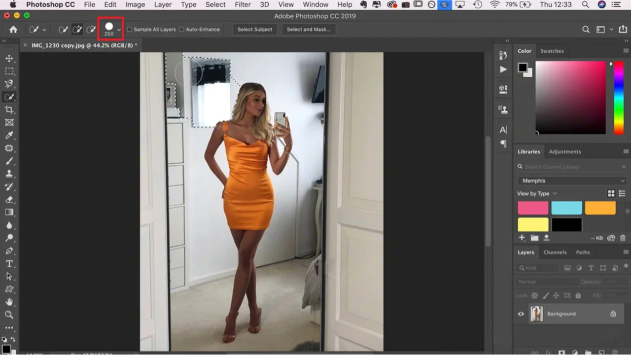remove background in Photoshop