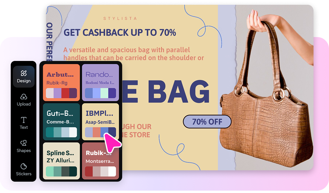 Customize your captions with beautiful fonts and text
