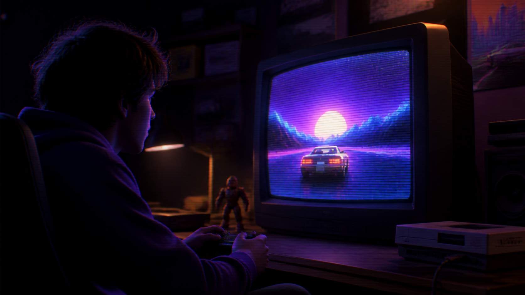 CRT Screen Effect variation example