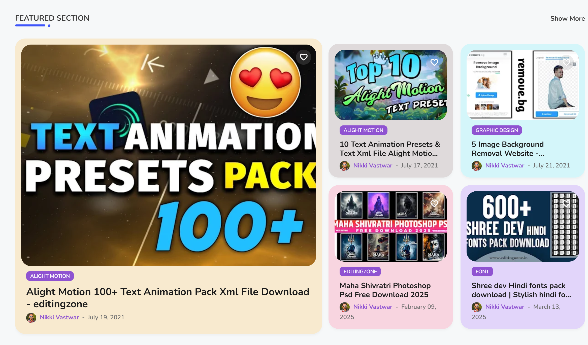 editingzone.in to download text packs in Alight Motion