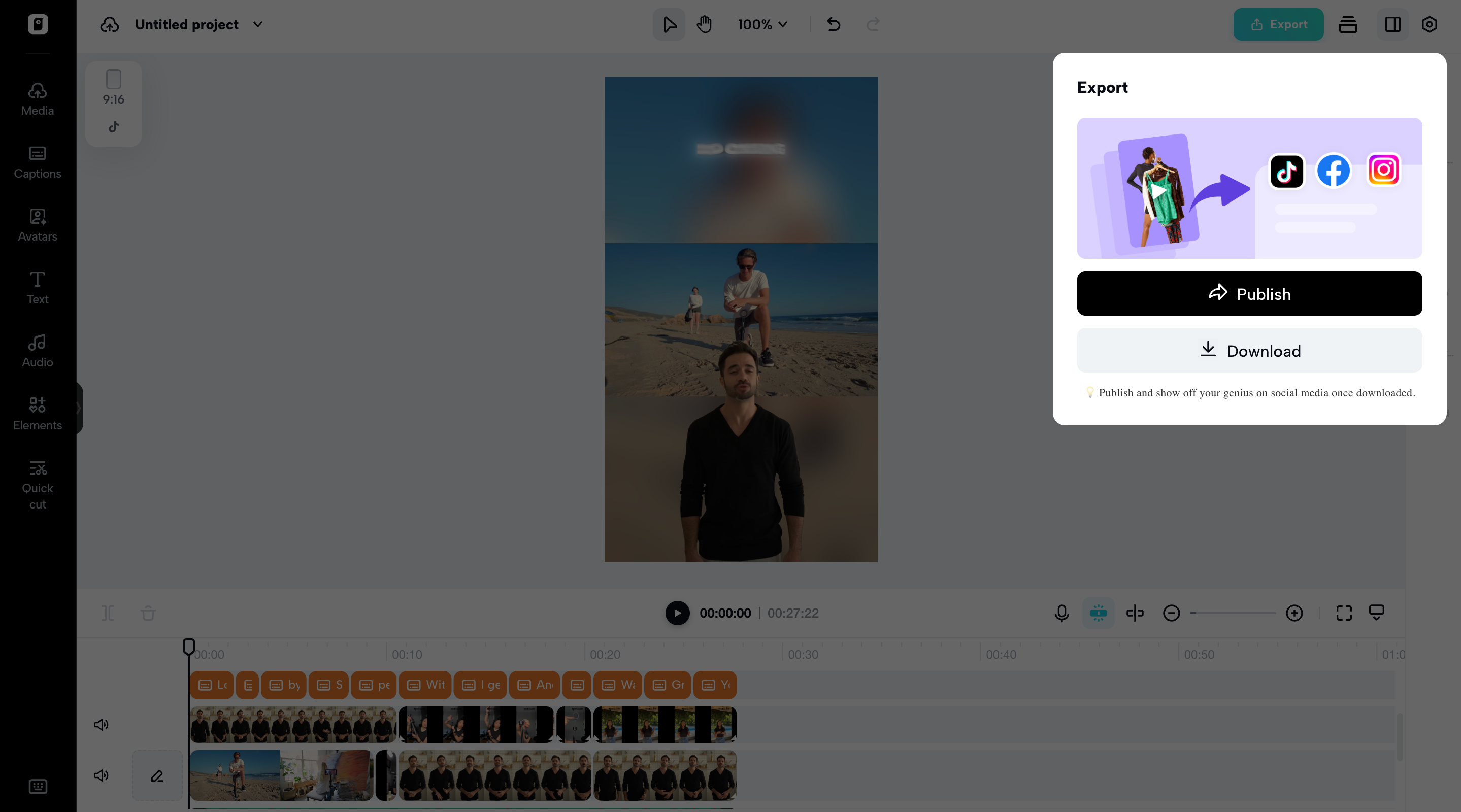 I-export ang iyong video