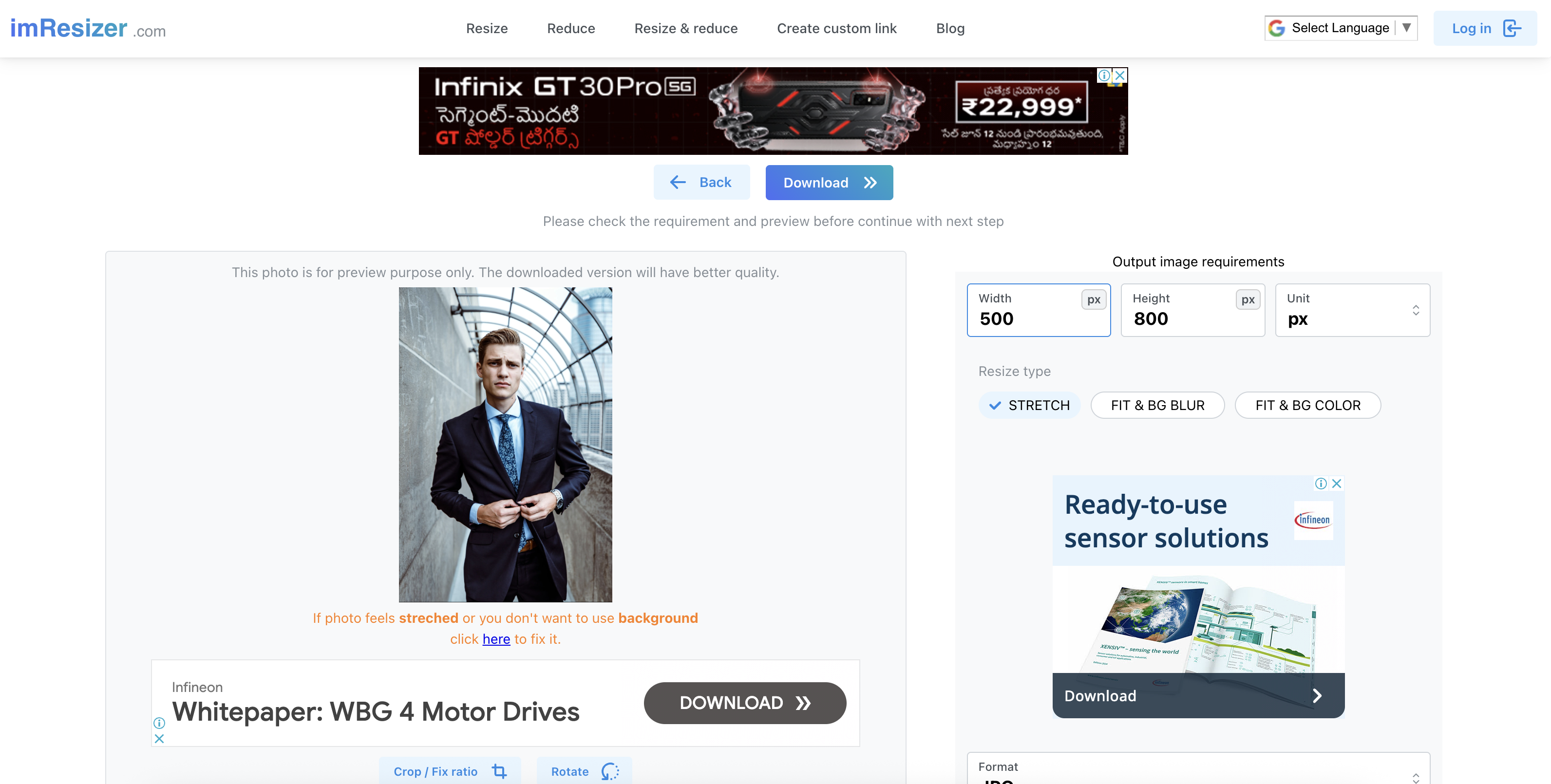 imResizer photo resizer