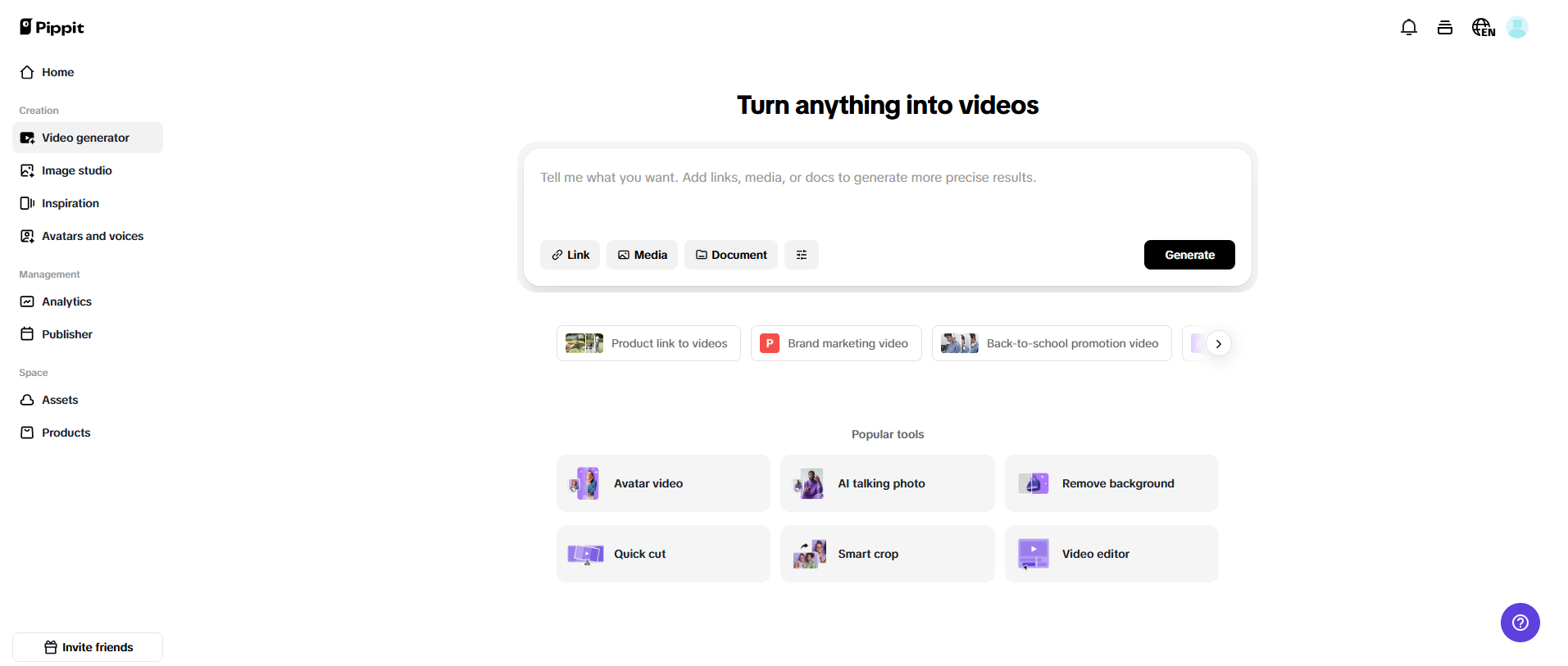 One-click video generation