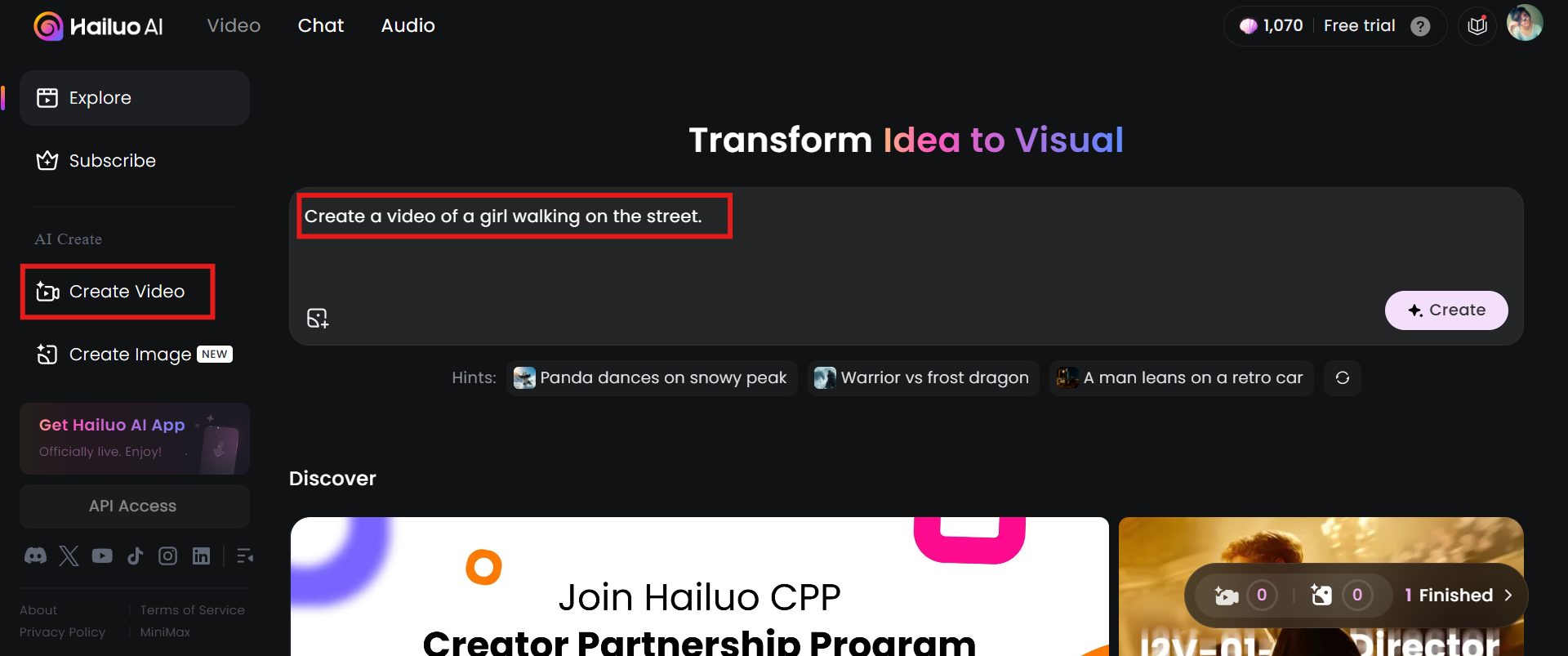 Textaufforderungen eingeben
