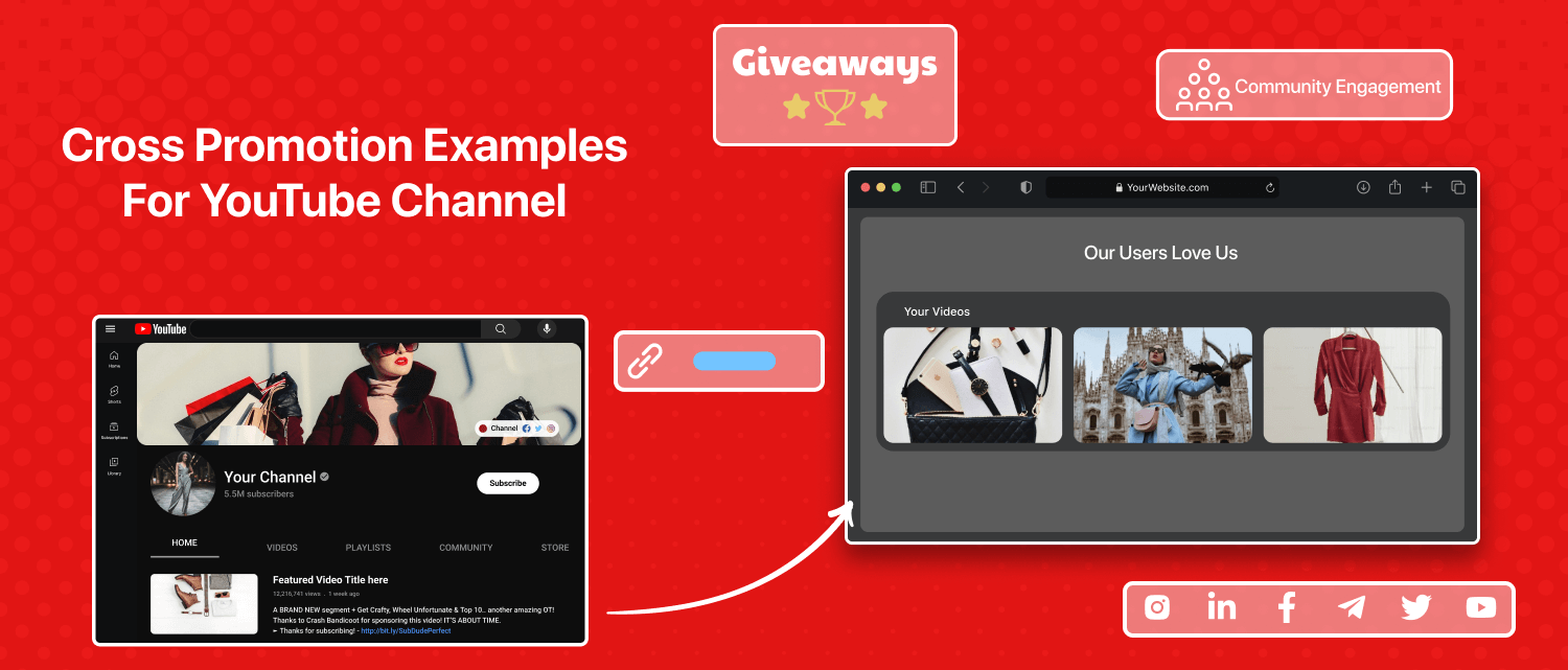 Faites la promotion croisée du contenu sur différentes plateformes pour augmenter l'engagement de YouTube